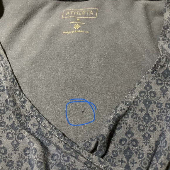 Athleta Faux Wrap Dress 3/4 Sleeves | Size M | flawed| Spring & Summer Casual - Picture 6 of 11